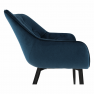 Dizájnos fotel, kék Velvet anyag, FEDRIS