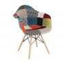 Fotel, anyag patchwork/bükk, TOBO 3  NEW