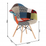 Fotel, anyag patchwork/bükk, TOBO 3  NEW