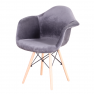Modern fotel, szürkésbarna Taupe Velvet anyag, DAREL TYP 3