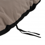Forgó fotel párnával, fehér/taupe/fekete, TRISS BIG