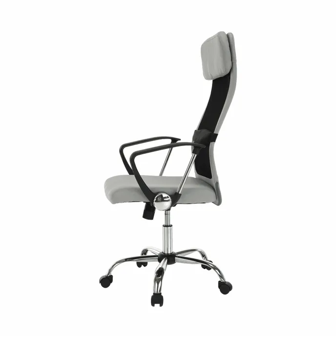 Irodai fotel, szürke/fekete, FABRY NEW