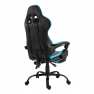 Irodai/gamer fotel lábtartóval, fekete/kék, TARUN
