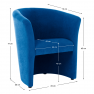 Klub fotel, kék, CUBA