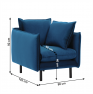 Luxus fotel, párizsi kék, VINSON 1