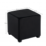 Puff, fekete textilbőr, NIKI NEW Puff, fekete textilbőr, NIKI NEW