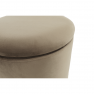 Puff, szürkésbarna TAUPE Velvet anyag/gold króm-arany, ANIZA