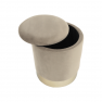 Puff, szürkésbarna TAUPE Velvet anyag/gold króm-arany, ANIZA