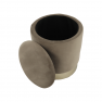 Puff, szürkésbarna TAUPE Velvet anyag/gold króm-arany, ANIZA