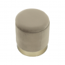 Puff, szürkésbarna TAUPE Velvet anyag/gold króm-arany, ANIZA