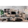 Vitrin, homok tölgy/szürke, BARIA 2D1W