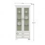 Vitrines szekrény fiókokkal 2W2S, woodline bézs, TIFFY 03