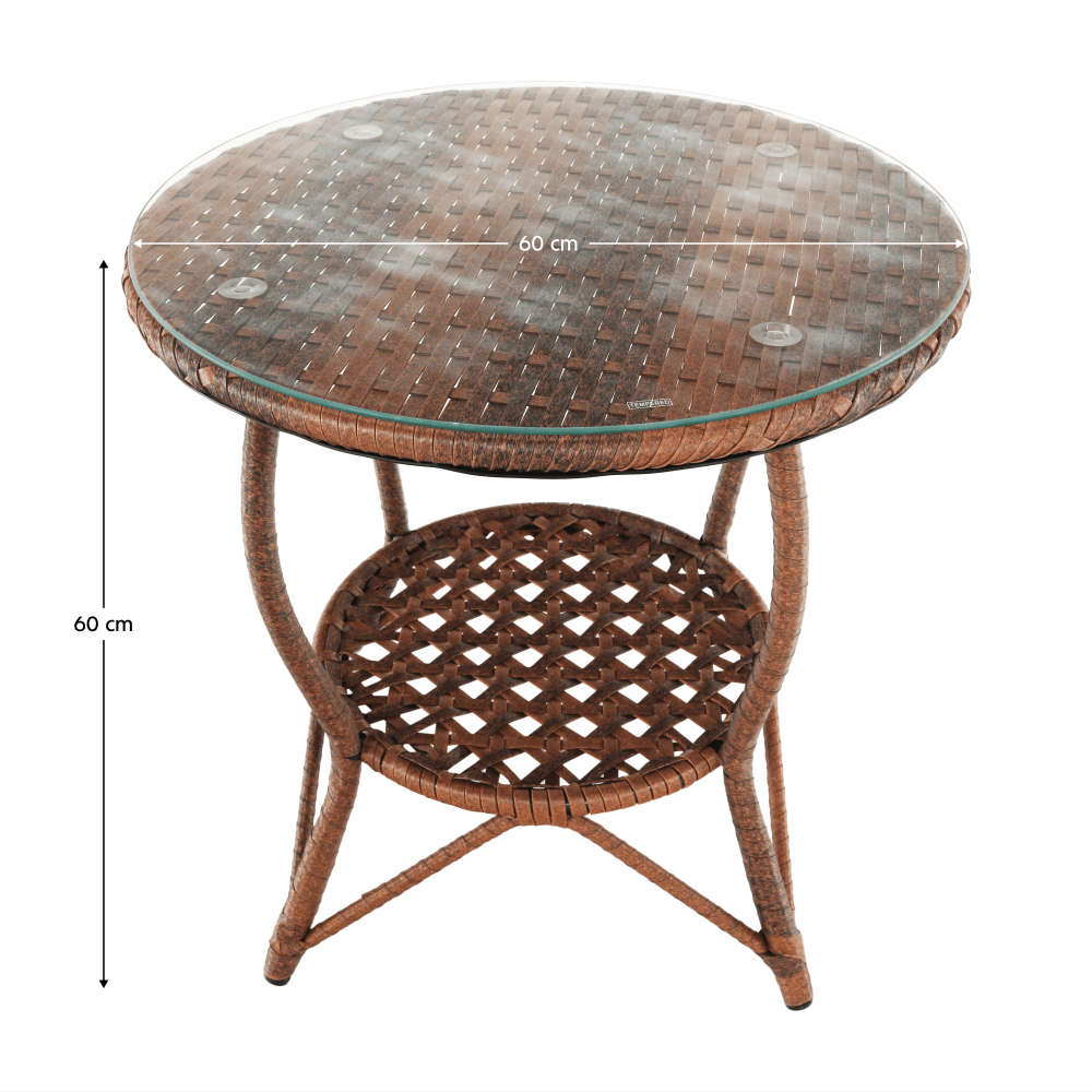 Kerti rattanszett 1+2, barna, JARUB Kerti rattanszett 1+2, barna, JARUB