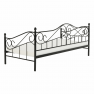 Fém ágy, fekete, 90x200, DAINA