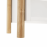 4 polcos állvány, természetes bambusz/fehér, BALTIKA TYP 3