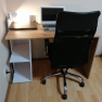 PC asztal, artisan tölgy/fehér matt, ANDREO