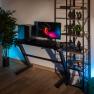 PC asztal/gamer asztal, fekete, JADIS