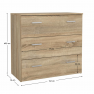 komód, tölgy sonoma, GARBO 3