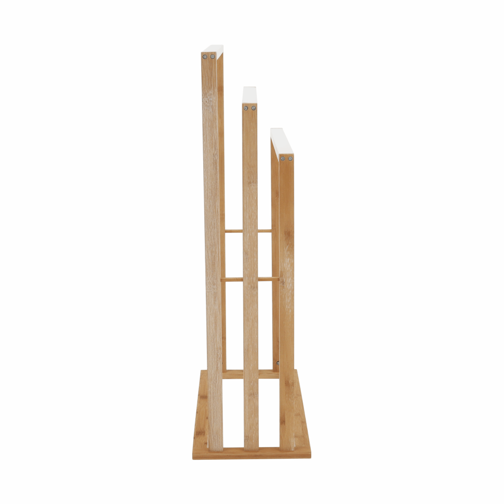 Törülközőtartó, bambusz/fehér, KOMO NEW