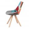 Szék, anyag patchwork/fa, KIMA  NEW TYP 1