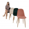 Szék, bézs Dulux Velvet szövet/bükk, LEGA