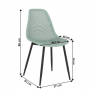 Étkező szék, zöld/fekete, TEGRA TYP 2