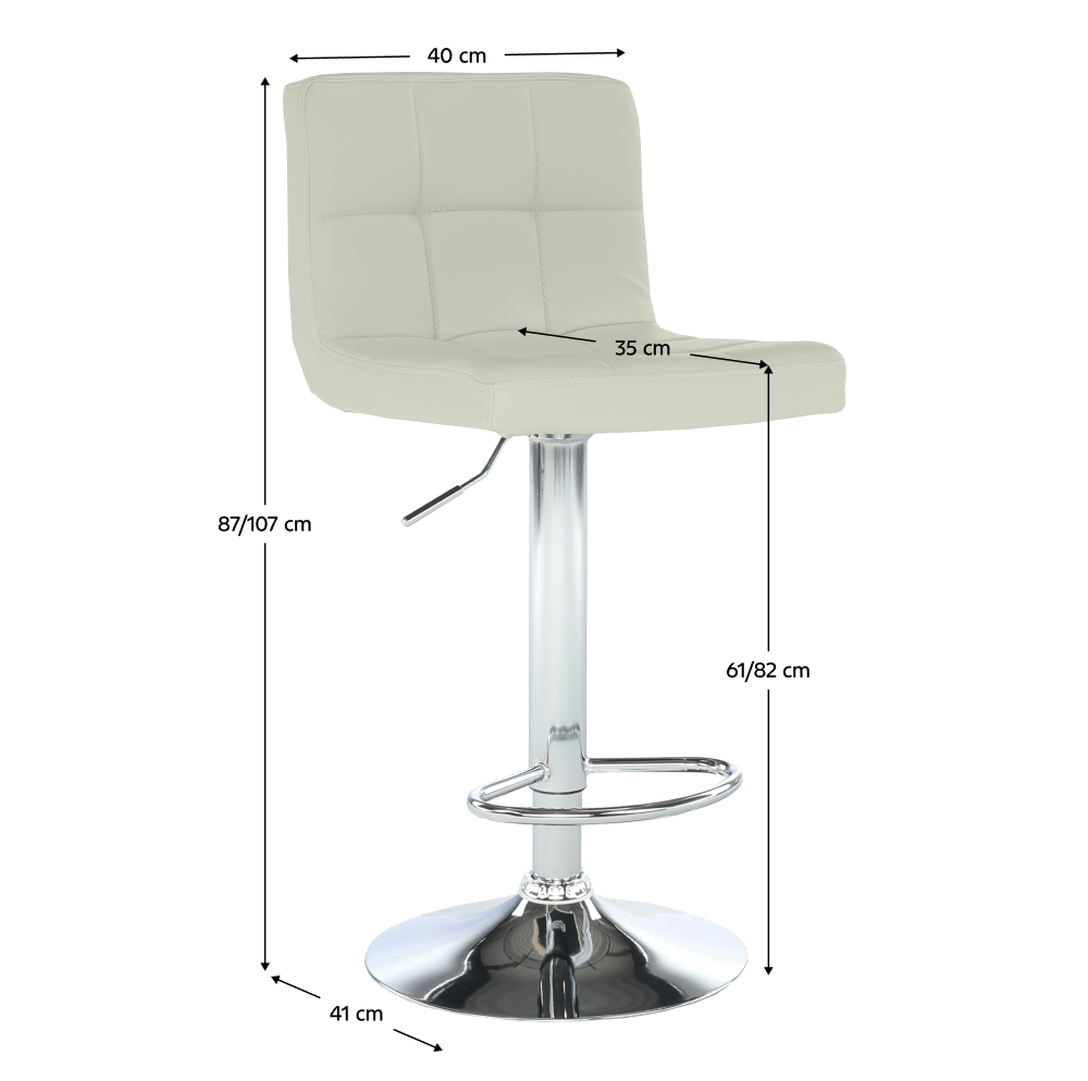 Bárszék, bézs műbőr/króm, KANDY NEW Bárszék, bézs műbőr/króm, KANDY NEW