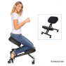 Ergonómikus térdeplőülés, szürkésbarna Taupe/fekete, KILIAN