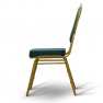 Rakásolható szék, zöld/matt arany keret, ZINA 2 NEW