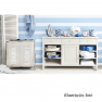 szövet szennyestartó kosár, szürke-bézs, LAUNDRY TYP 3