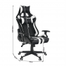 Irodai/gamer szék RGB háttérvilágítással, fekete/fehér/színes minta, ZOPA
