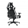 Irodai/gamer szék RGB háttérvilágítással, fekete/fehér/színes minta, ZOPA