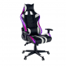 Irodai/gamer szék RGB háttérvilágítással, fekete/fehér/színes minta, ZOPA