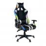 Irodai/gamer szék RGB háttérvilágítással, fekete/fehér/színes minta, ZOPA