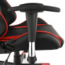 Irodai/gamer szék Bluetooth hangszórókkal, fekete/piros, CARPI