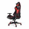 Irodai/gamer szék Bluetooth hangszórókkal, fekete/piros, CARPI