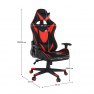Irodai/gamer szék Bluetooth hangszórókkal, fekete/piros, CARPI