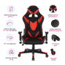 Irodai/gamer szék Bluetooth hangszórókkal, fekete/piros, CARPI
