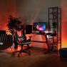 Irodai/gamer szék Bluetooth hangszórókkal, fekete/piros, CARPI