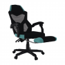 Irodai/gamer szék, fekete/neomint, JORIK
