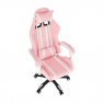 Irodai/gamer szék, rózsaszín/fehér, PINKY