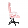 Irodai/gamer szék, rózsaszín/fehér, PINKY