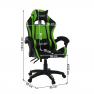 Irodai/gamer szék, zöld/fekete, JAMAR