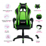 Irodai/gamer szék, zöld/fekete, JAMAR