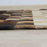 Luxus bőrszőnyeg, fehér/barna /fekete, patchwork, 70x140, bőr TIP 7