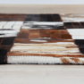 Luxus bőrszőnyeg, fekete/barna /fehér, patchwork, 171x240, bőr TIP 4