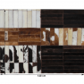 Luxus bőrszőnyeg, fekete/barna /fehér, patchwork, 69x140, bőr TIP 4