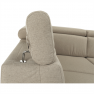 Luxus kivitelű ülőgarnitúra, bézs/téglavörös, jobbos, MARIETA U