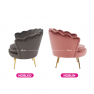 Fotel Art-deco stílusban, rózsaszín Velvet anyag/gold króm-arany, NOBLIN Fotel Art-deco stílusban, rózsaszín Velvet anyag/gold króm-arany, NOBLIN