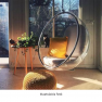 Függő fotel, átlátszó/arany/rózsaszín, BUBBLE TYP 1